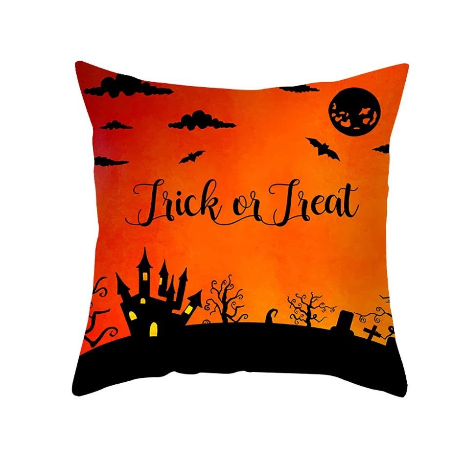 Juste De Coussin Thème Halloween, Décoration De Voiture, Bureau, Salon, Canapé, Aliments, Lanterne