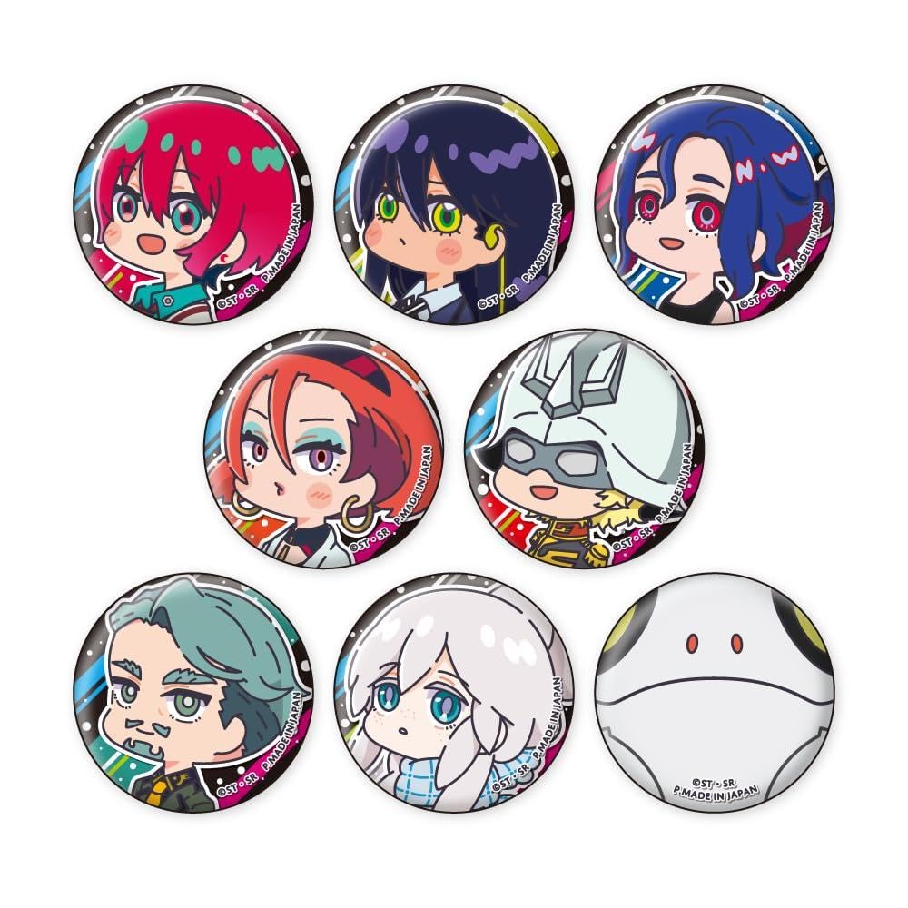 Xebec Mobile Suit Gundam GQuuuuuuX Muni Chara 1 Tin Badge, Box, Diameter Approx. 56mm,