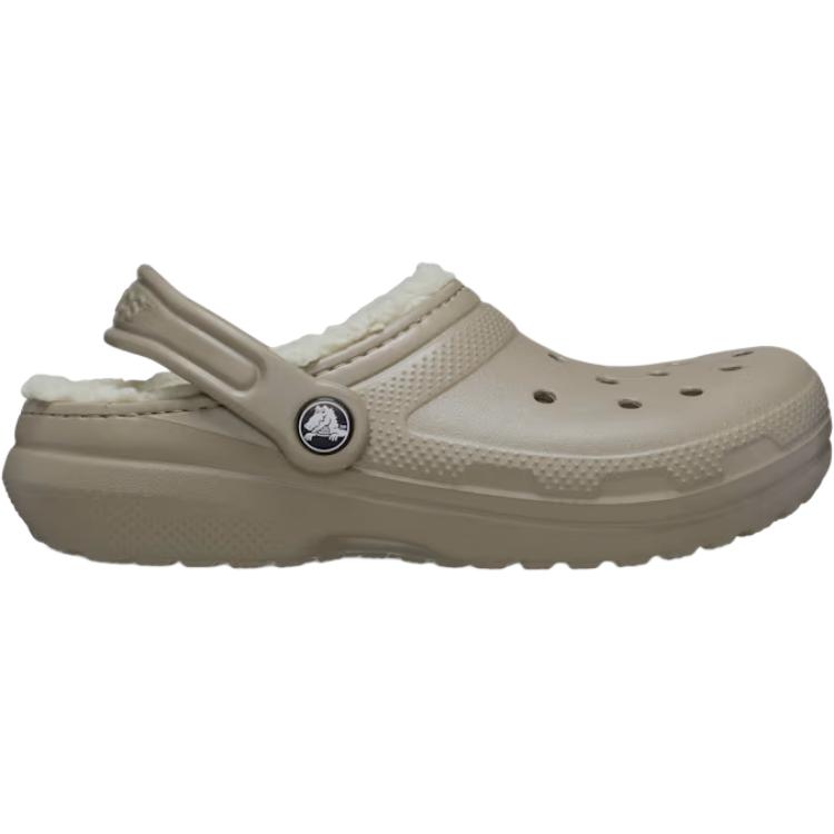 Crocs Classic Lined Comfortable Soft Non-Slip Durable Warm Low-Top Casual Shoes Kids Casual Shoes Gray 207009-2YB