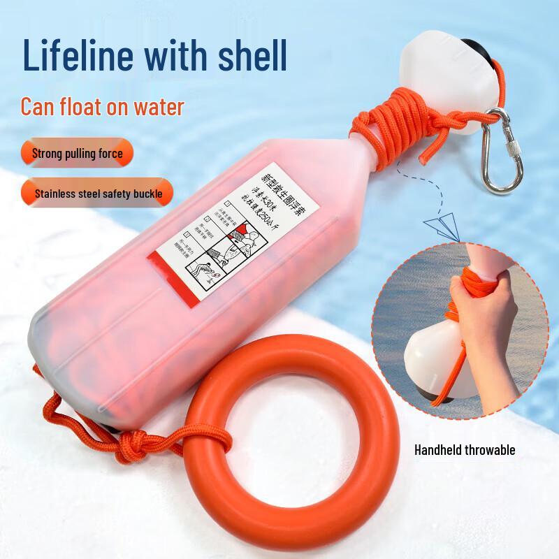 Marine Rescue Throw Line with Buoyant Rope