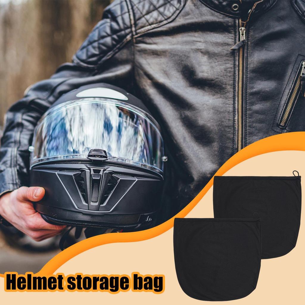 Moto Helmet Bags Helmet Storage Bag With Drawstring 2 Pieces Large Capacity Headgear Protection Organizer For Sports Ski Hockey