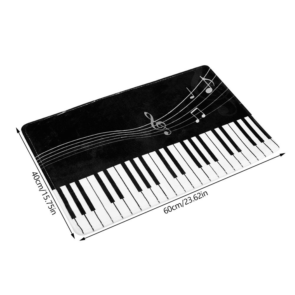 Musical Note Printing Non Slip Water Absorbent Mat Pad Bathroom Kitchen (2#)