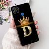 Clear Casing For Redmi 9C NFC Cover Redmi 9C Case Transparent Fashion Luxury A-Z Letters Crown Soft TPU Phone Case