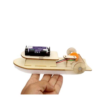 Κιτ Μοντέλου Σκάφους DIY Κιτ Ξύλινου Σκάφους 3D Συναρμολόγηση Ξύλινων Κουπιών Δημιουργική Διδασκαλία Εκπαιδευτική Επιστήμη Ηλεκτρικό Σκάφος