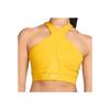 Nike Solid Color Fixed Neck Strap Bra Women Underwear Yellow DO6892-752