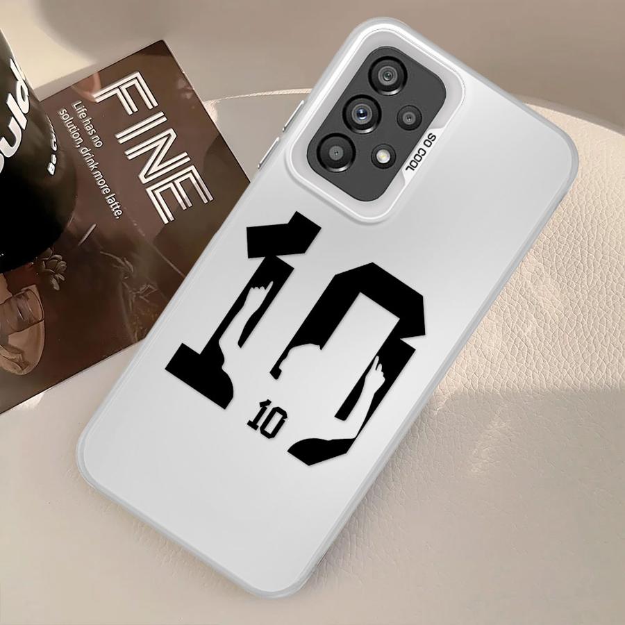 Cartoon Football Number 7 10 Case for Samsung Galaxy A54 A23 A71 A25 A73 A13 A32 A36 A16 A34 A17 A52 A12 A72 A14 A56 Phone Cover