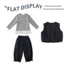 Girls' Korean Style Autumn Vest Three-Piece Outfit: Trendy, Casual, and Beautiful