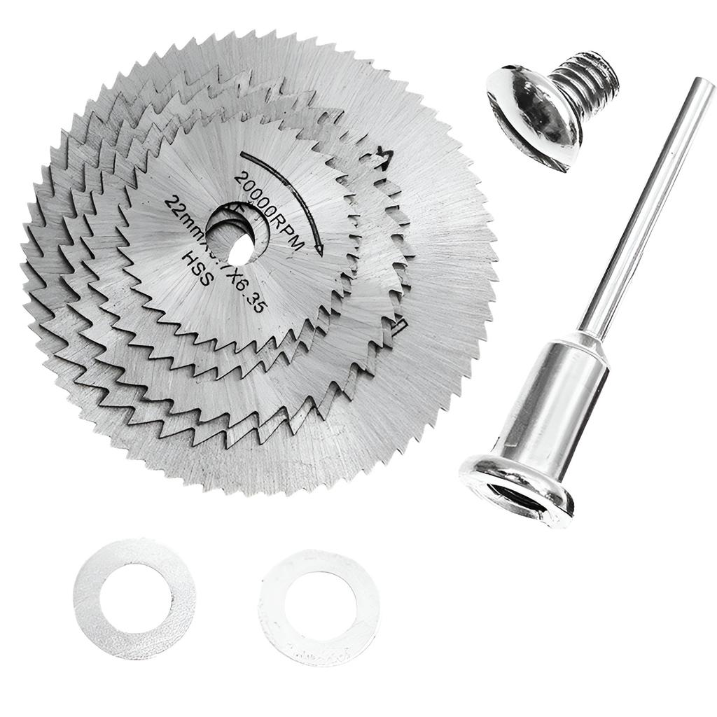 Set of 6 Cutting Discs for Mini Grinder + Screwdriver Adapter