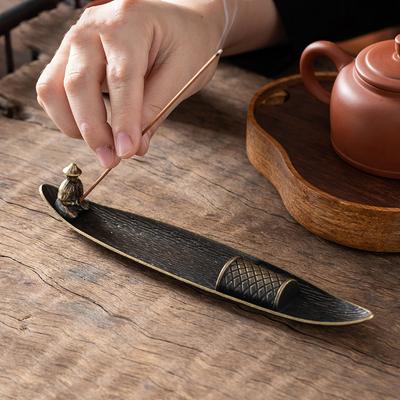 1 Adet Tütsülük Kül Yakalayıcı Uzun Yapraklar Buhurdan Meditasyon Ev Dekor Aksesuarları Sandal Ağacı İp Tütsü Yakıcı