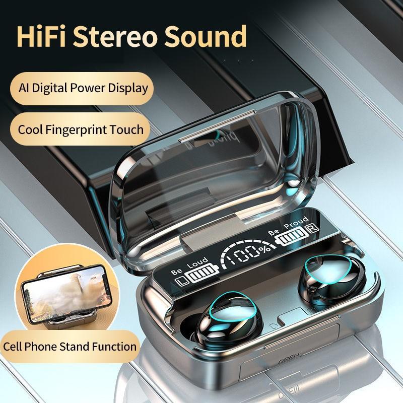 

Беспроводные наушники Bluetooth TWS Беспроводные наушники со светодиодным дисплеем и зарядным устройством Гарнитура с микрофоном