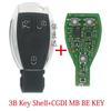 Baojiangda Car Key Fit For Original CG CGDI MB BE KEY 315MHZ/433MHZ CGDI MB With Smart Remote Key  3/4 Button