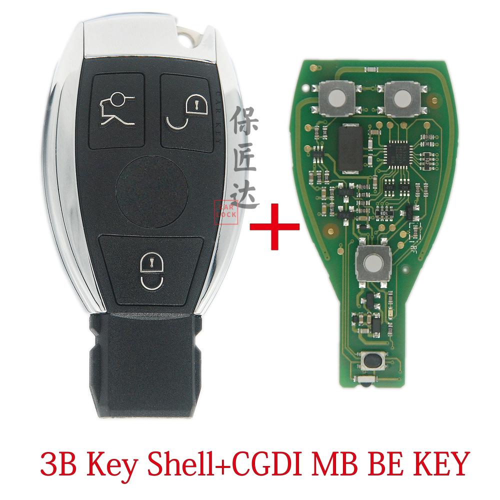 Baojiangda car key Fit For Original CG CGDI MB BE KEY 315MHZ/433MHZ CGDI MB With Smart Remote Key  3/4 Button BE KEY 3B 1pcs