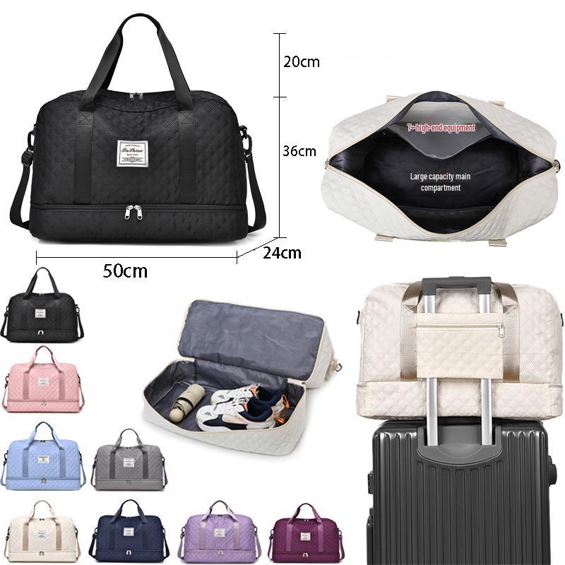 Simple Large Capacity Travel & Gym Bag for Short Trips, Yoga, Swimming, and Fitness