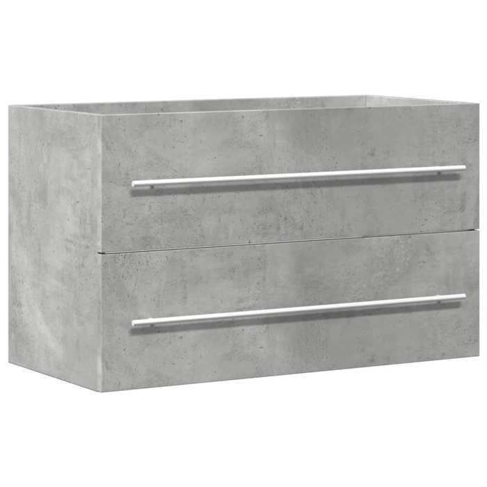 VidaXL Armoire de lavabo gris béton 80x38,5x48 cm bois ingénierie 856228