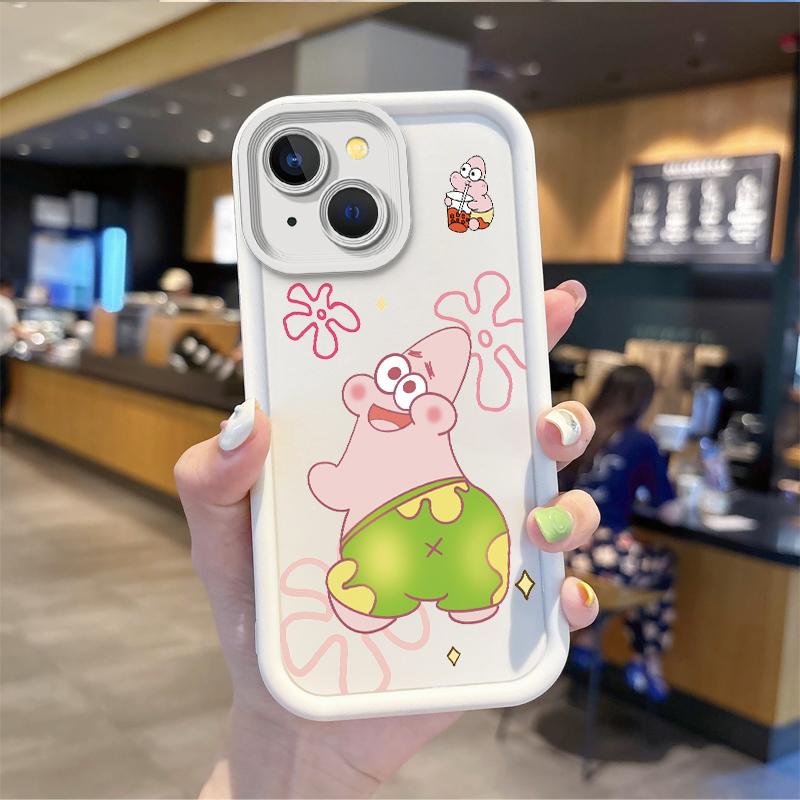 Cartoon SpongeBob Dustproof Phone Case For iPhone 15 14 13 12 11 Pro Max 15 14 8 7 6 Plus X XS Max 8 7 6 Silicone Non-Slip Cover