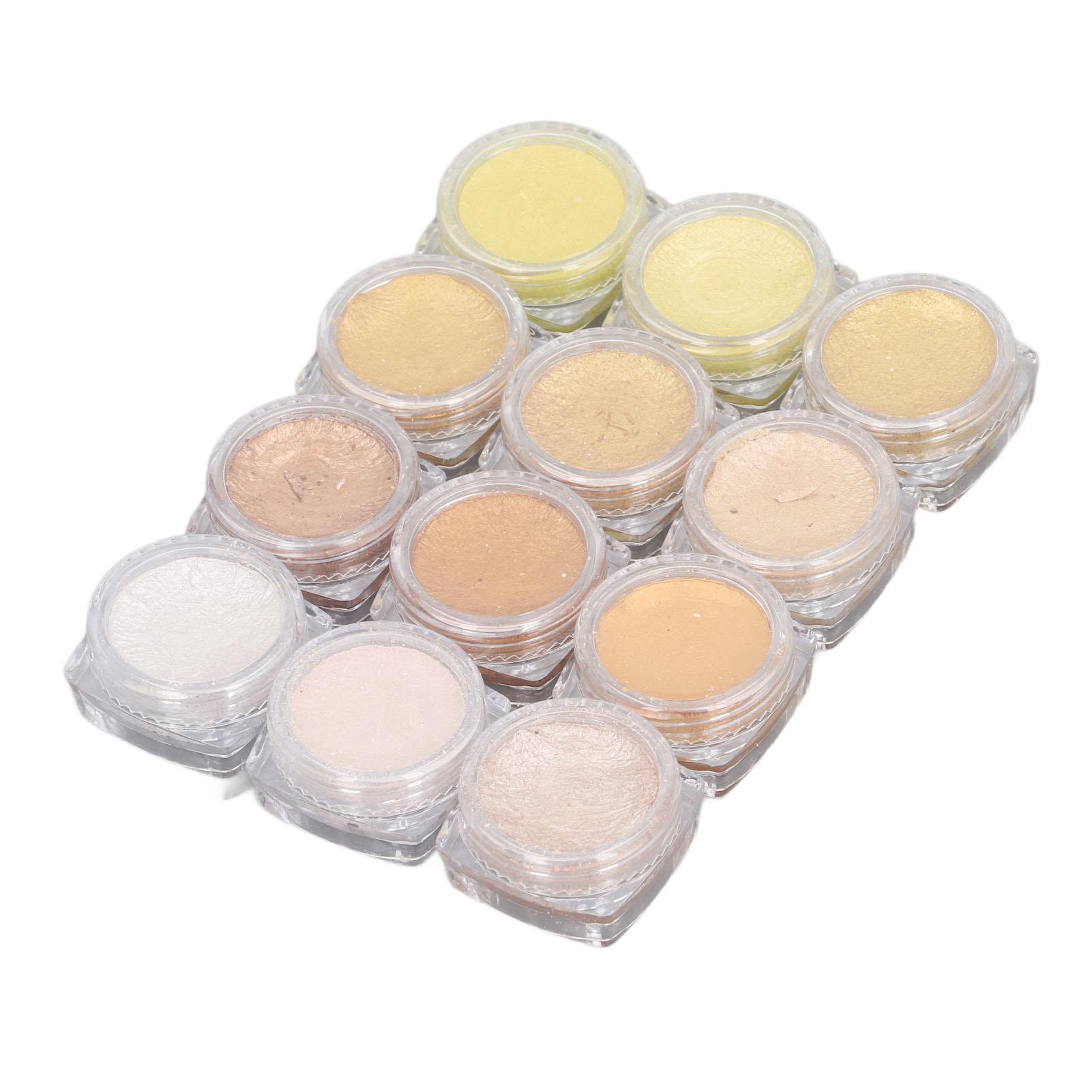 12 Colors Watercolor Paint Set Pearlescent Metallic Watercolor Paint Portable Solid Watercolor Paint for Adults Art
