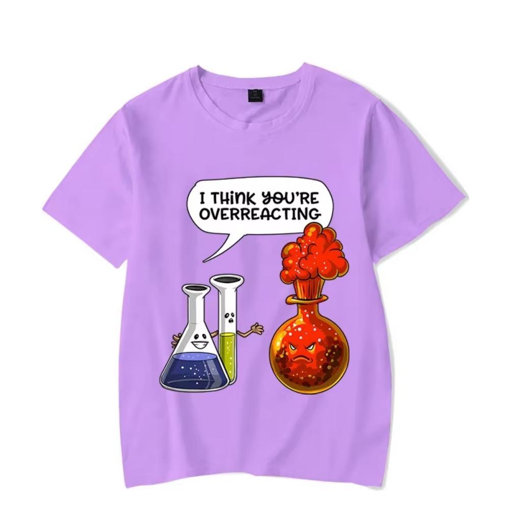 Nou La Modă Vară Modă Bărbați Femei Tricou Chimie Reacționezi Exagerat Amuzant Bărbați Tricouri Oversized Mânecă Scurtă Topuri Tricou