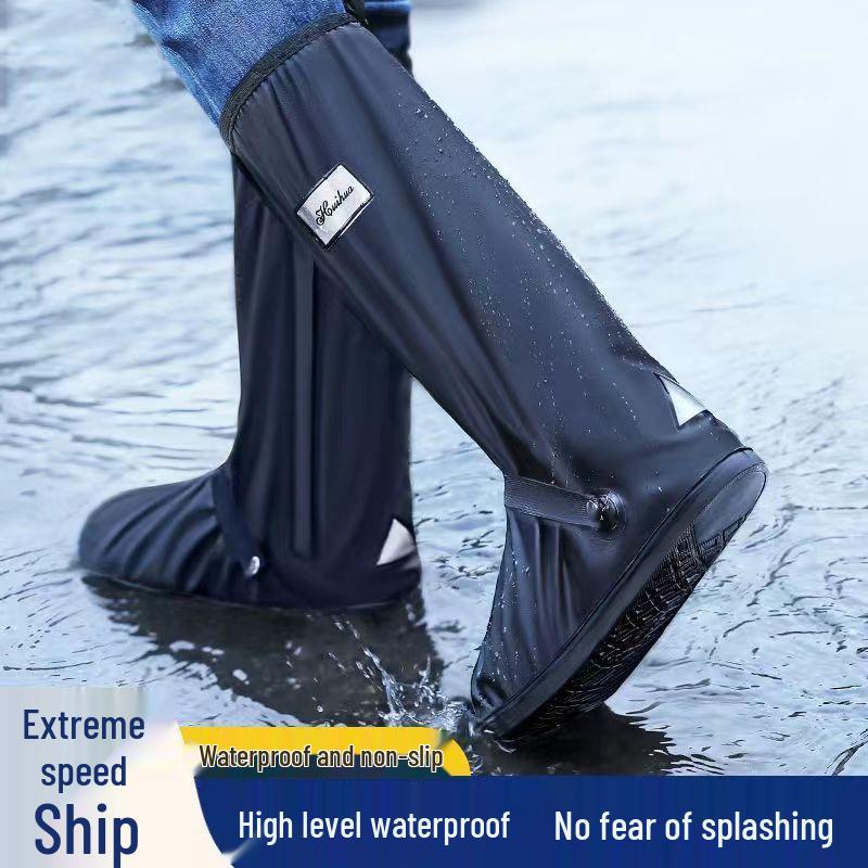 Unisex Waterproof Anti-Slip Motorcycle Rain Boot Covers for Outdoor Use