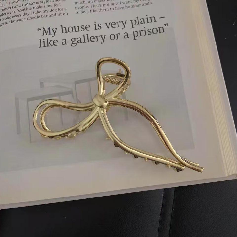High-Quality Elegant Wheat Ear Hair Clip - Large Metal Claw for Buns