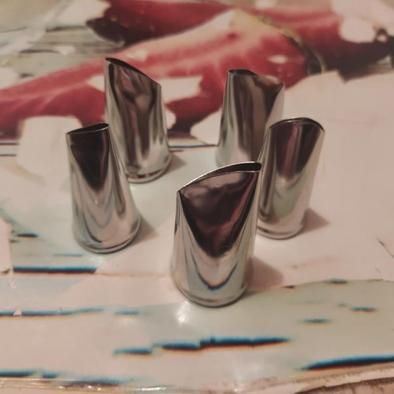 5Pcs/Set Rose Petal Metal Cream Tips Cake Decorating Tools Icing Piping Nozzles