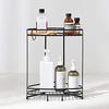 [Online Exclusive] BLKP. Pearl Metal 2-Tier Corner Stand for Bathroom Storage, Limited Edition, Black, BLKP, AZ-5077