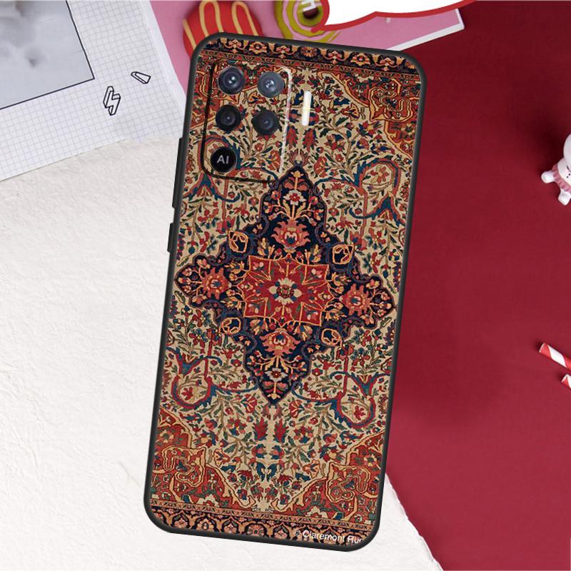 

Persian carpet Floral pattern Case For Oppo A5 Pro A15 A17 A57 A77 A60 A80 A40 A18 A38 A58 A78 A98 A96 A76 A16 A94 A74 A54 OPPO A78 5G