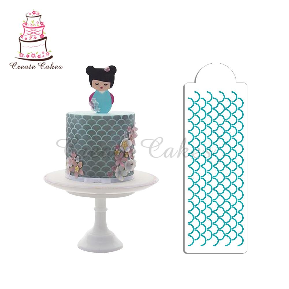 buy scalloped print cake stencil for cake design plastic stencil for painting template mold for cookie and cupcake decoration st 439 at affordable prices free shipping real reviews with photos joom