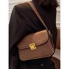 New high-end trend autumn simple retro fashion shoulder women's bag texture crossbody versatile small square bag