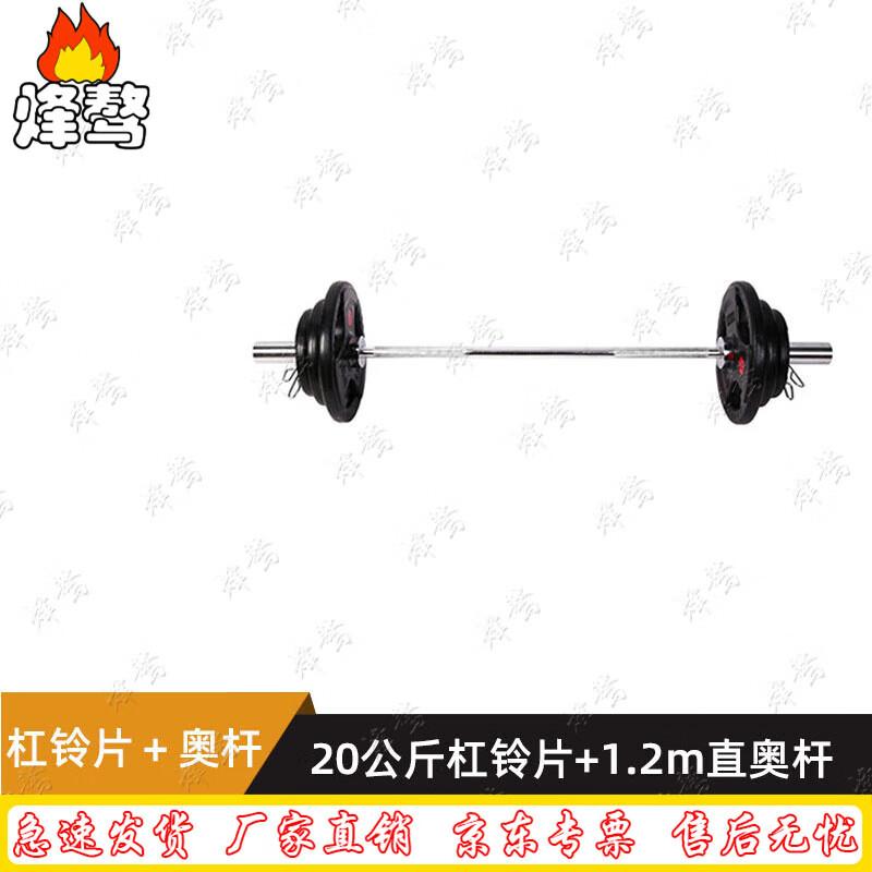 Weightlifting Barbell Plate with Straight Olympic Bar