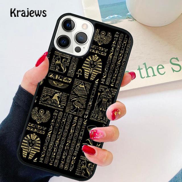 Ancient Egyptian Hieroglyphic soft Phone Case Cover For iPhone 17 Air 16 15 14 plus 11 12 13 pro max coque Fundas