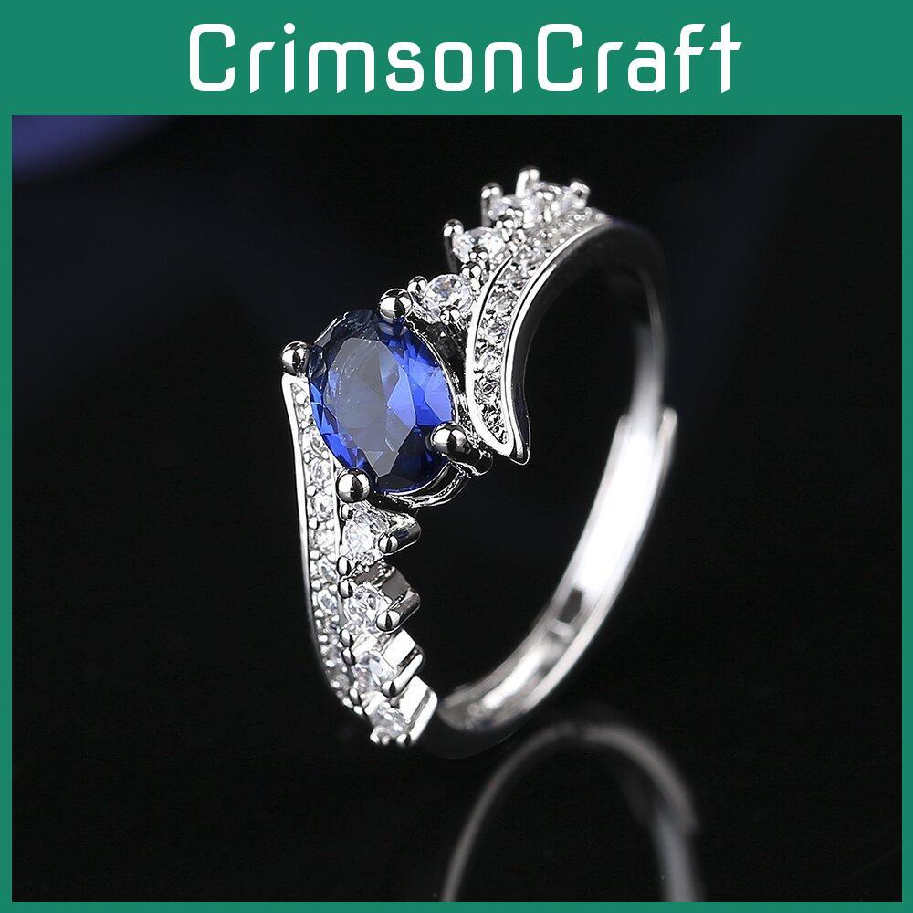 Stunning Blue Geometric Ring Crafted With Copper For Elegant Fashion Statement