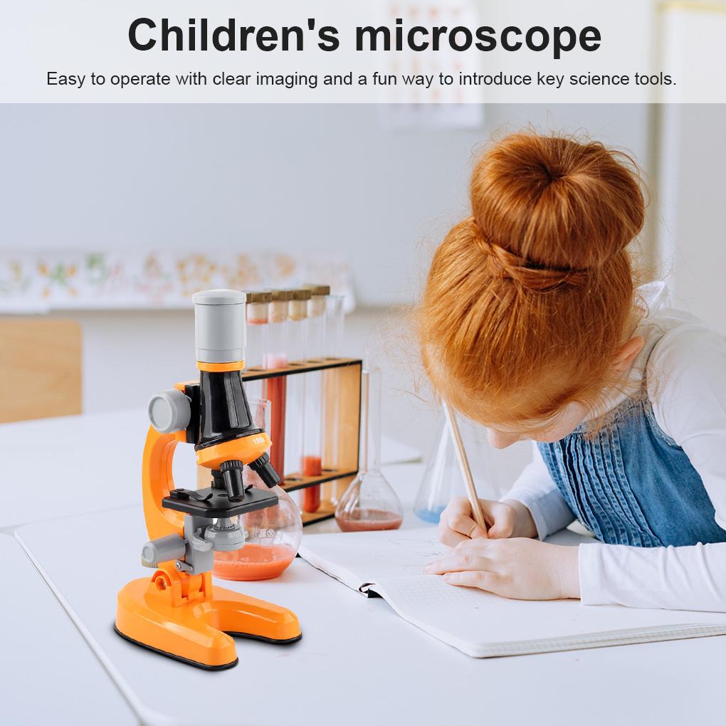 Children Microscope Toys Specimens Scientific Biological Experiment 100x 400x 1200x High Resolution Education Primary Gift
