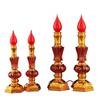 God of Wealth LED Candle Lights: USB-Powered Long-Lasting Crystal Buddha Lamp Pair