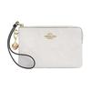 Corner Zip 15 Logo Heart Charm Design Patent Leather Mini Wallet Women Wallet Chalk-White CDF04-IMCHK
