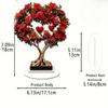 Lebensbaum Rose & Liebe Statue, Pflanzen Acryl Figur, Vier Jahreszeiten Dekoration, Neuheit Heimdeko, Perfekt Langlebig für Schlafzimmer