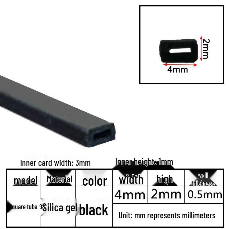 High-Temperature Resistant Silicone Square Tubing: Durable, Customizable, Aging-Resistant Rubber Sheath and Hollow Sealing Strip.