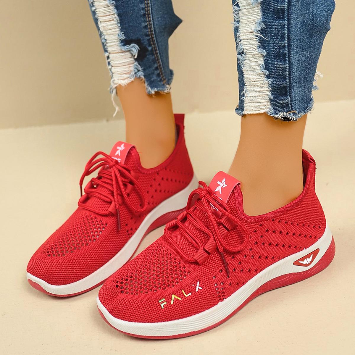 

Обувь для женщин TEMU Новая спортивная обувь для женщин Мягкая подошва Легкая повседневная обувь для женщин Обувь 40 красный