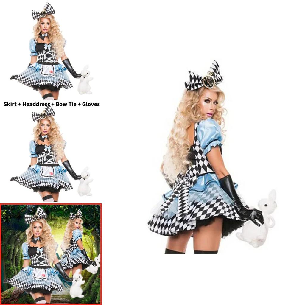 Heißes Filmthema Alice Dienstmädchen Cosplay Kostüm Für Frauen Bühnenauftritt Polyester Outfit