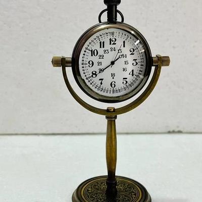 Brass Desk Clock Style Table Clock Collectible Gift for Men Women