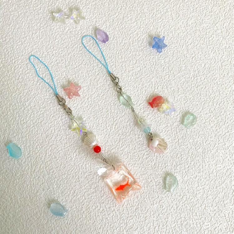 Handmade Beaded Phone Decoration Pendant Gold Silver Phone Chains Pendant