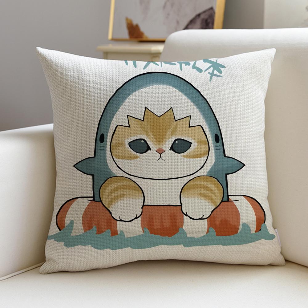 Fluffy MmofusandS Cushion Cover Breathable and skinfriendly linen pillowcase square removable and washable cushion
