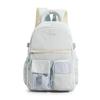 Schoolbag Backpack Female Middle School Student Korean Version Versatile Class Backpack Sweet Girl Simple Casual Lace High School Student School Bag