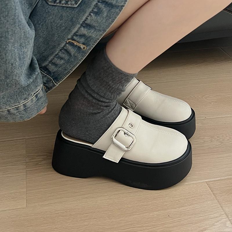 Lazy bag head half slippers new slippers sandals summer leisure children thick bottom fashion round head