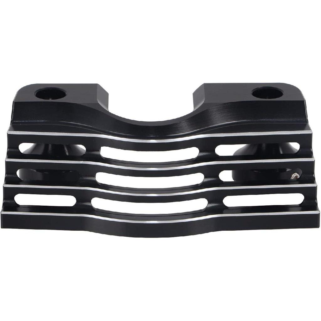 Finned Slotted Head Spark Plug Bolt Covers Compatible for 1999-2014 Harley Touring Electra Glide Street Glide Road King Trikes,Black