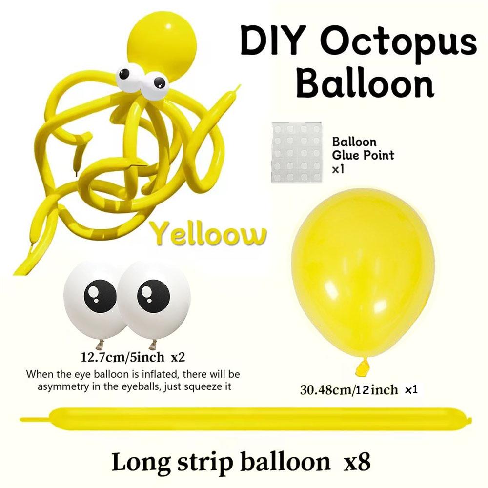 Octopus Shaped Balloon 260Q High-End Long Balloon Latex Twisted Balloon for Birthday, Wedding, Bridal Shower, Holiday Party