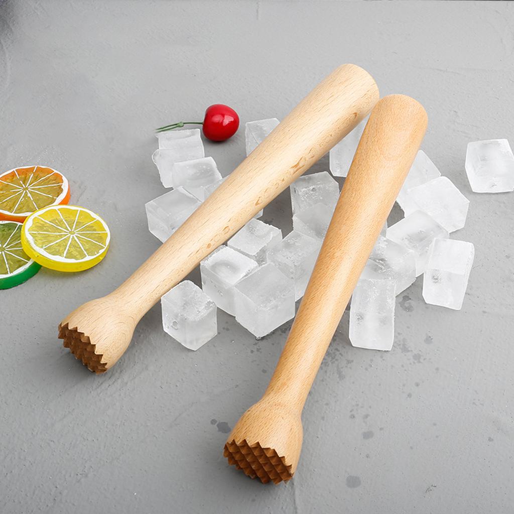 Leeseph Wooden Muddler for Cocktails, Wood Ice Crusher Muddler Bar Tool, Kitchen Tool for Garlic Herbs Fruits