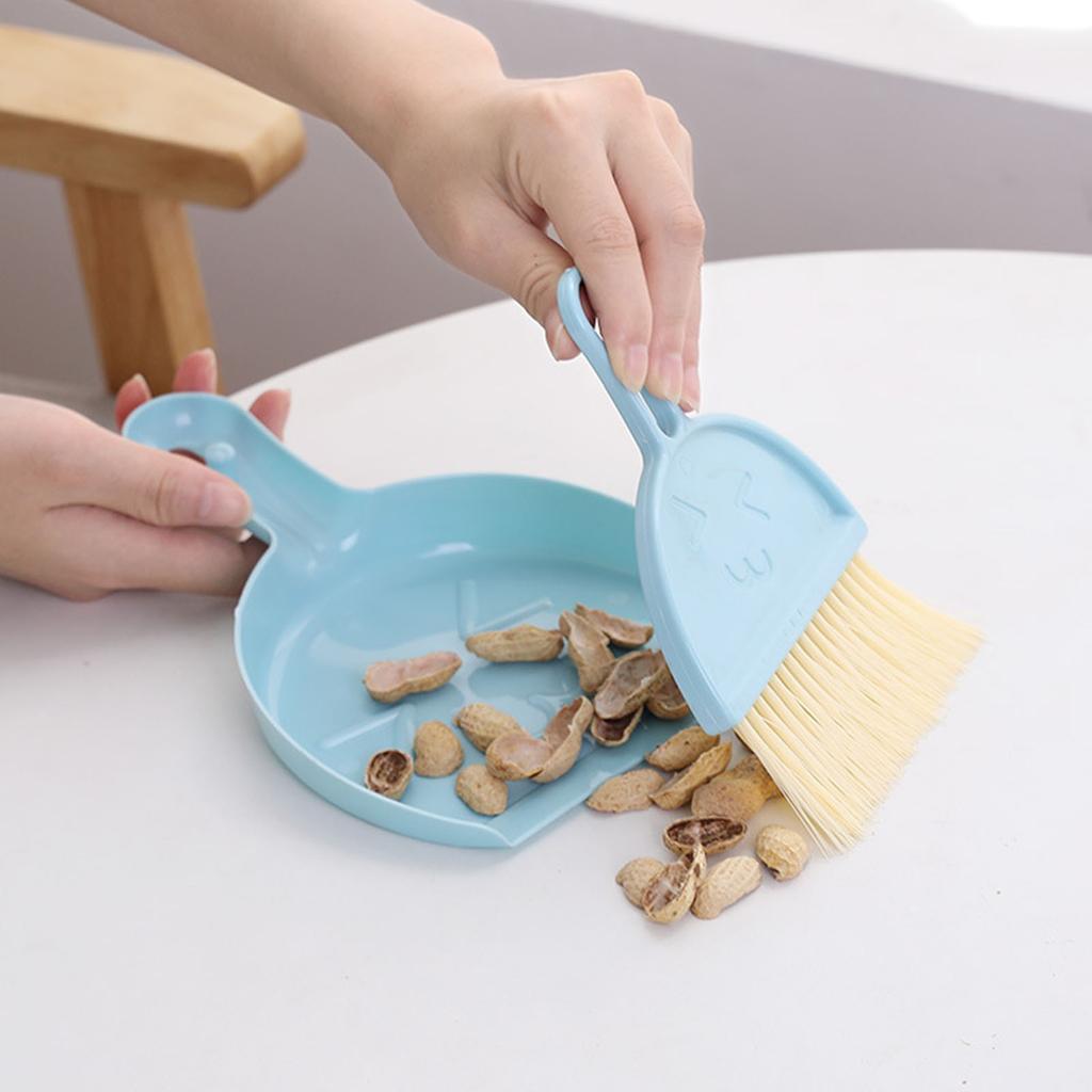 Desktop Broom Dustpan Kit Efficient Cleansing Dirts Removal Keyboard Cleaner Set for Computer Desk