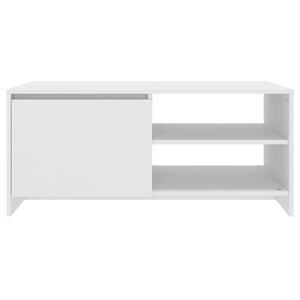 Coffee Table White 102 X 50 X 45 Cm Particleboard