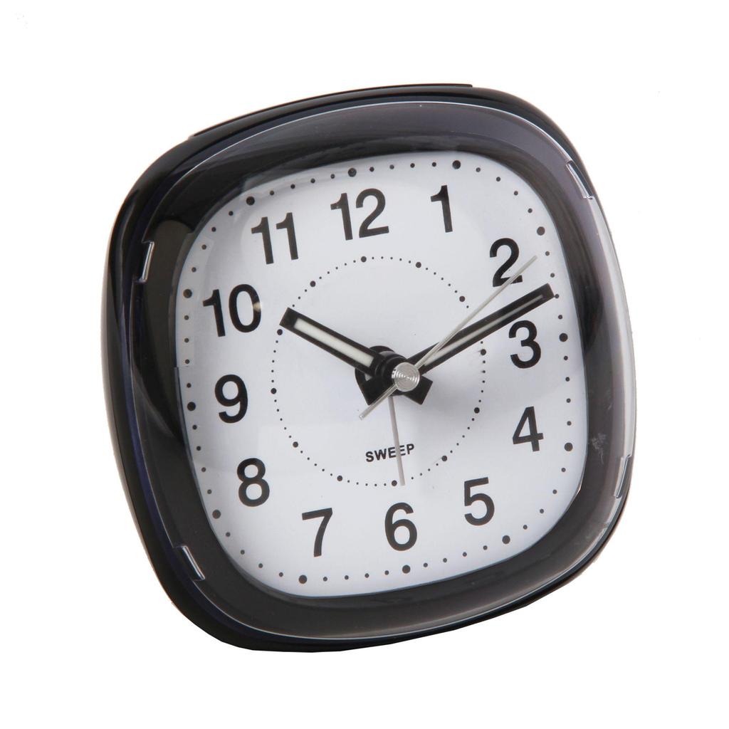 Wm Widdop Vekkerklokke Kuppelglass Sveip Snooze Lys - Svart