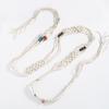 Bohemian Resin Beaded Waist Belt With Handwoven Tie Closure For Ethnic Festival Outfits